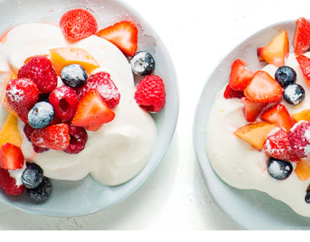 Zomerse mini pavlova's