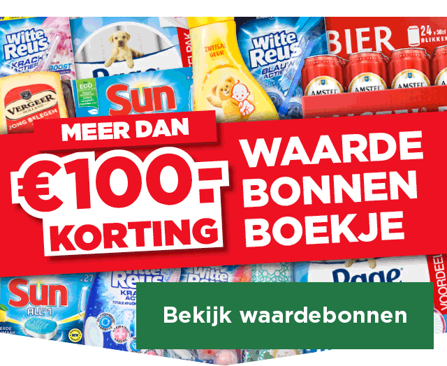 Waardebonnenboekje | Meer dan €100.- korting | Bekijk waardebonnen