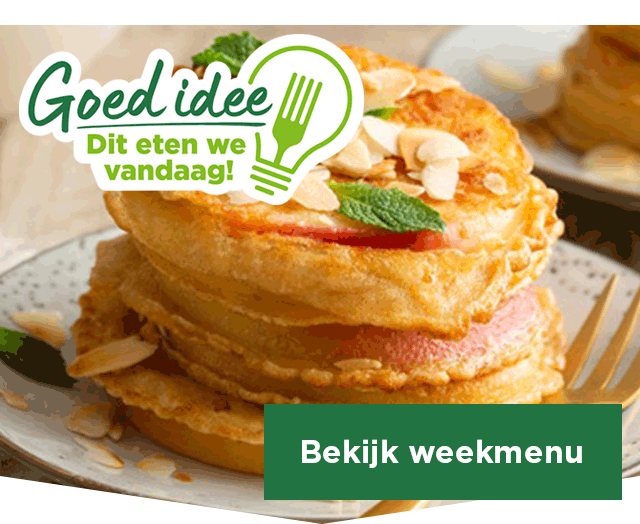 Goed idee | Dit eten we vandaag! | Bekijk weekmenu