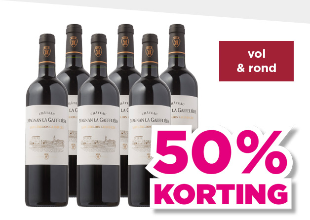 Château Magnan La Gaffelière | Saint-Émilion Grand Cru 2014 | vol & rond | 50% korting | van 119.88 voor 59.94 | Bekijk wijn