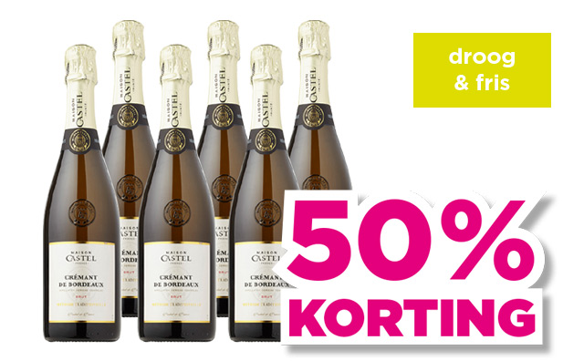 Maison Castel | Crémant de Bordeaux | droog & fris | 50% korting | van 59.88 voor 29.94 | Bekijk wijn