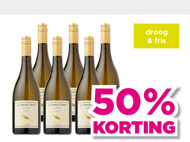 Le Choix de Voltaire | IGP PAYS D’OC Viognier | droog & fris | 50% korting | van 47.94 voor 23.97 | Bekijk wijn
