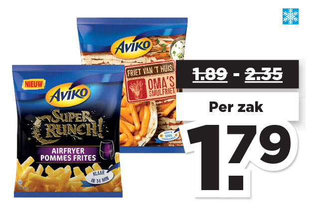Aviko Friet van ‘t huis of supercrunch | Bekijk aanbieding