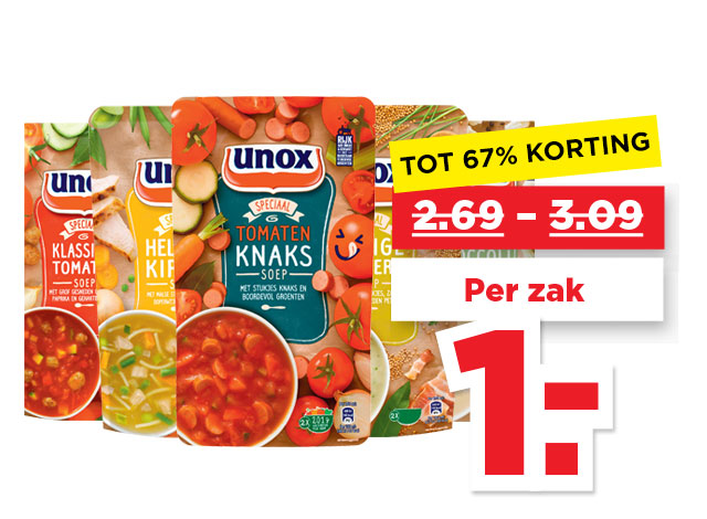 Unox Soep in zak | Bekijk aanbieding
