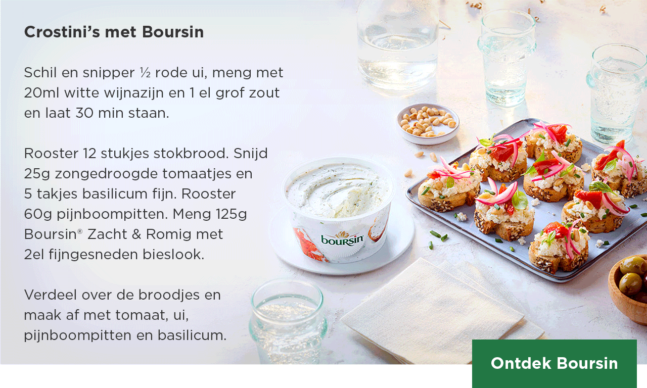 Crostini’s met Boursin | Ontdek Boursin
