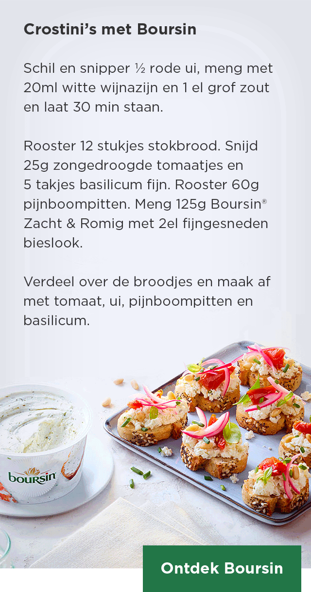 Crostini’s met Boursin | Ontdek Boursin