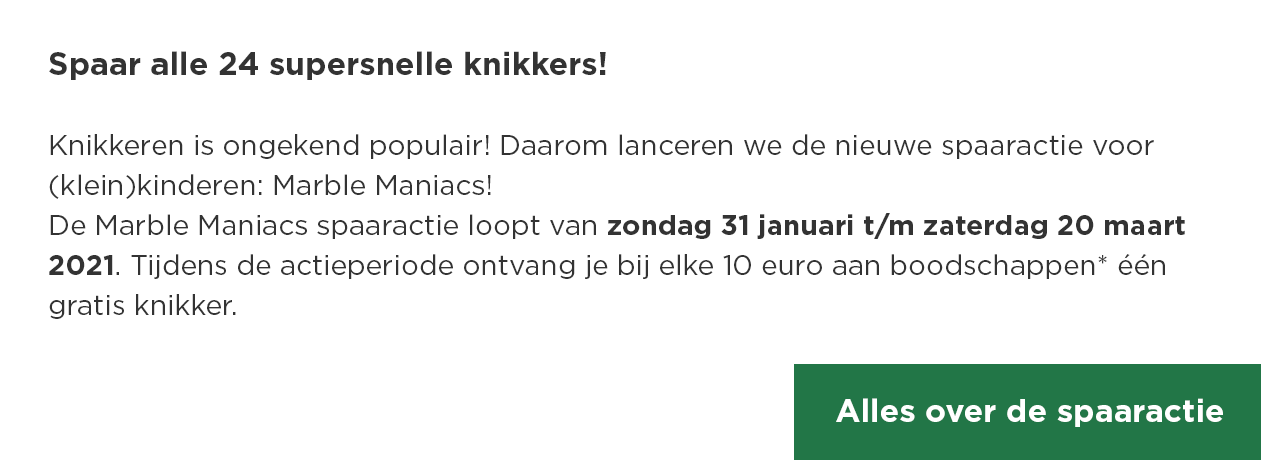 Spaar alle 24 supersnelle knikkers! | Alles over de spaaractie