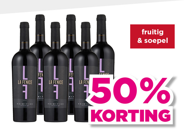 La Fenice Puglia | Primitivo | fruitig & soepel | 50% korting | van 53.94 voor 26.97 | Bekijk wijn