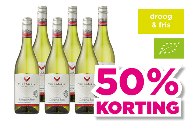 Villa Maria | Sauvignon blanc | droog & fris | 50% korting | van 56.94 voor 28.47 | Bekijk wijn