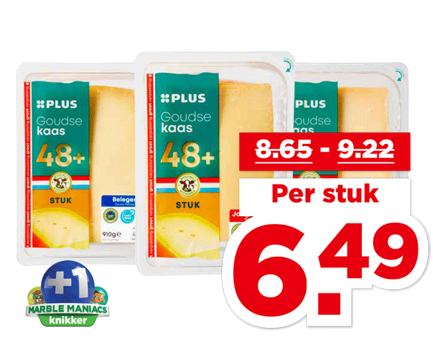 PLUS Goudse kaas stuk 48+ | Bekijk aanbieding