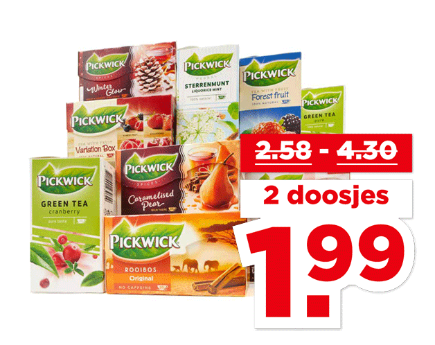 Pickwick 1-Kops thee of lekker fris | Bekijk aanbieding