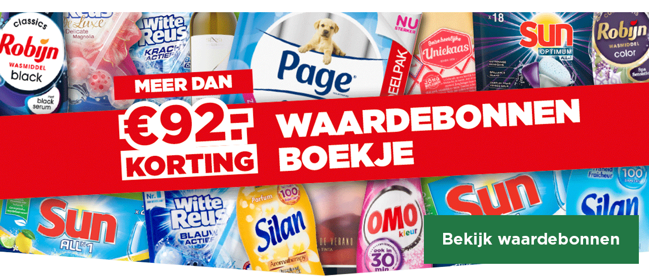 Waardebonnenboekje | Meer dan €92.- korting | Bekijk waardebonnen