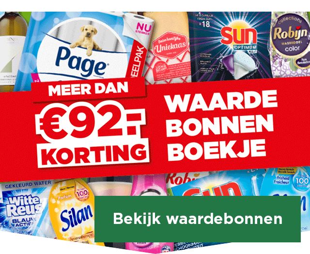 Waardebonnenboekje | Meer dan €92.- korting | Bekijk waardebonnen