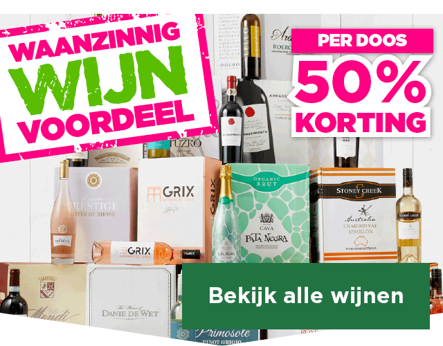 Waanzinnig Wijn Voordeel | Per doos 50% korting | Bekijk alle wijnen