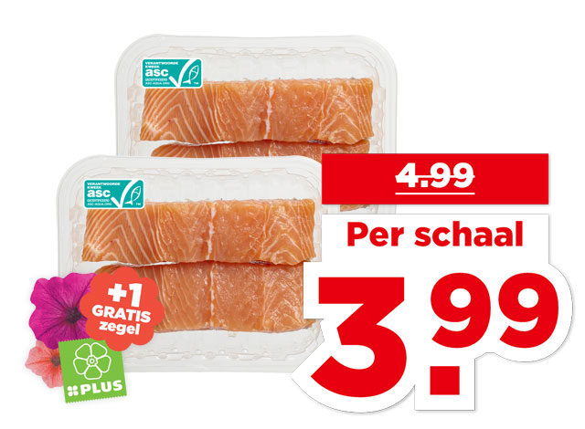PLUS Zalmfilet op huid | Bekijk aanbieding