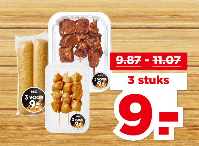 PLUS BBQ Vlees, vis of vega** | Bekijk aanbieding