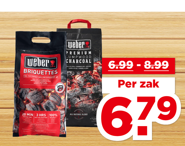 Weber Briketten of houtskool | Bekijk aanbieding