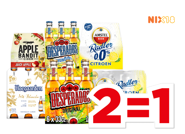 Amstel Radler, Desperados, Hoegaarden of Apple Bandit | Bekijk aanbieding