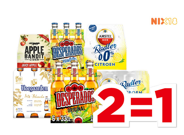 Amstel Radler, Desperados, Hoegaarden of Apple Bandit | Bekijk aanbieding