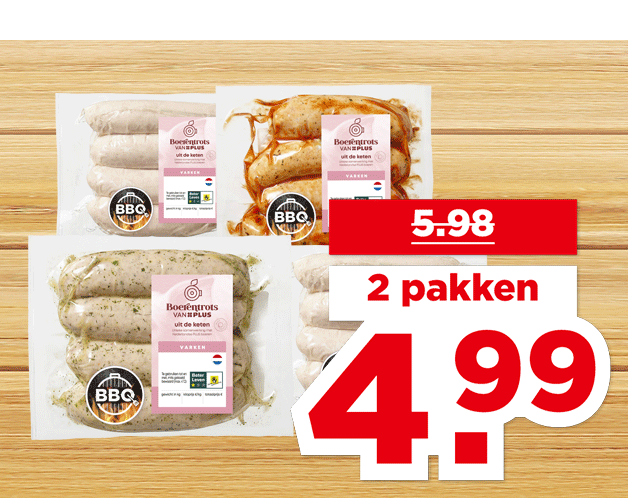 PLUS Boerentrots BBQ worst | Bekijk aanbieding