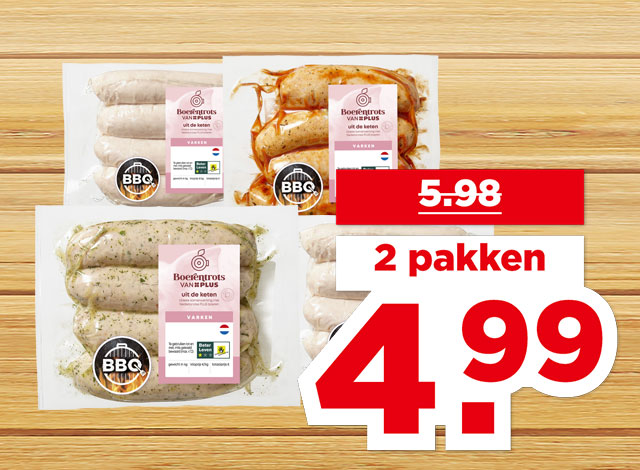 PLUS Boerentrots BBQ worst | Bekijk aanbieding