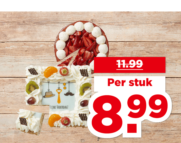 PLUS Vaderdag slagroomtaart of Aardbeienvlaai | Bekijk aanbieding