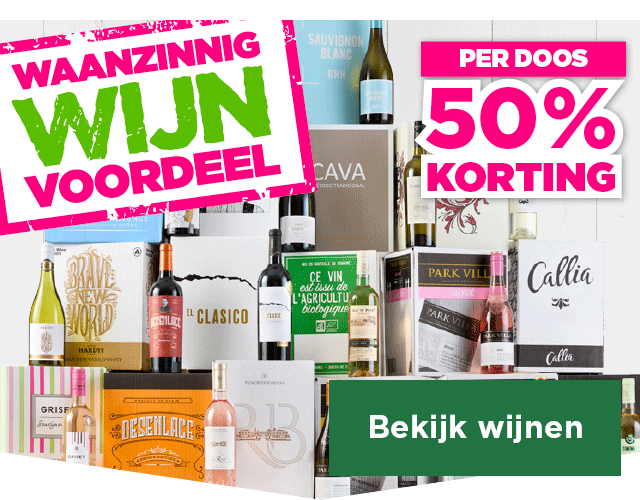 Waanzinnig Wijn voordeel | PER DOOS 50% KORTING | Bekijk wijnen