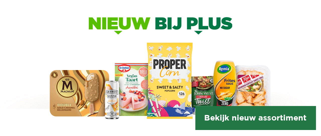 Nieuw bij PLUS | Bekijk nieuw assortiment