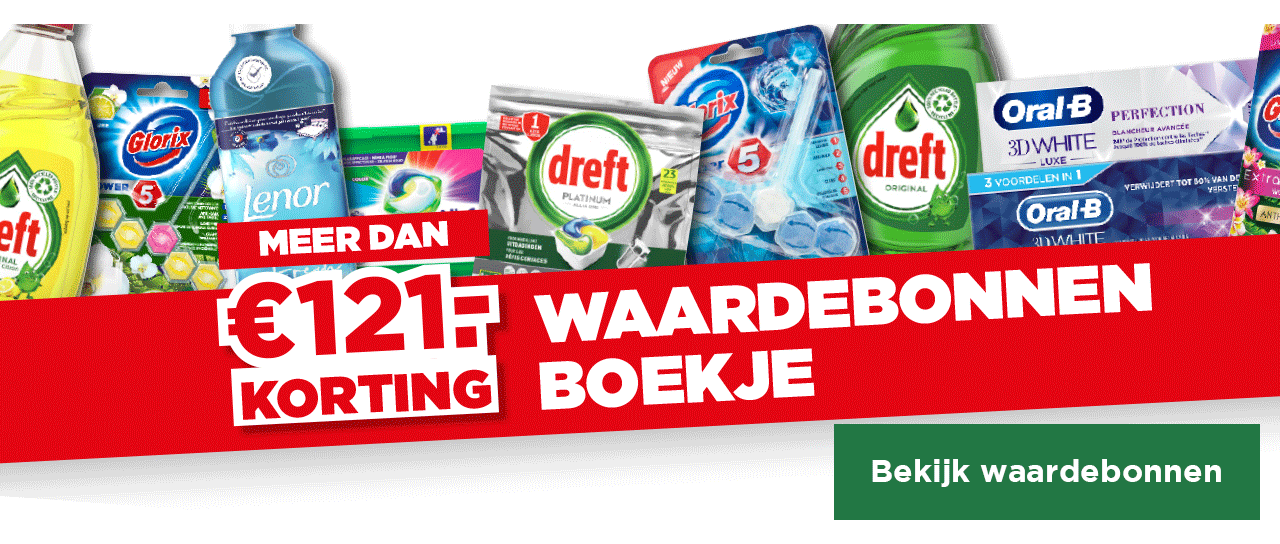 Waardebonnenboekje | Meer dan €121.- korting | Bekijk waardebonnen