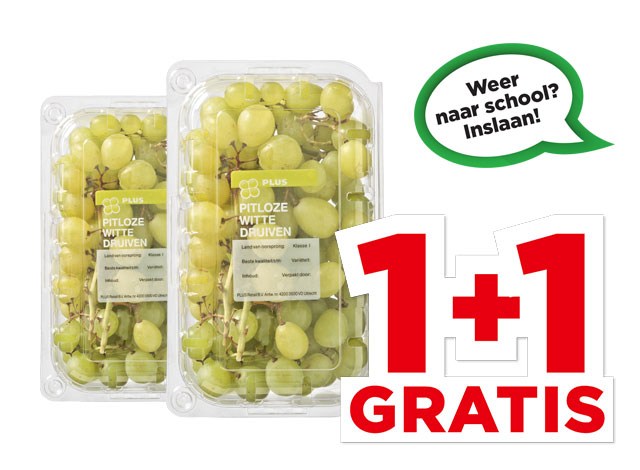 PLUS Pitloze witte druiven | Bekijk aanbieding