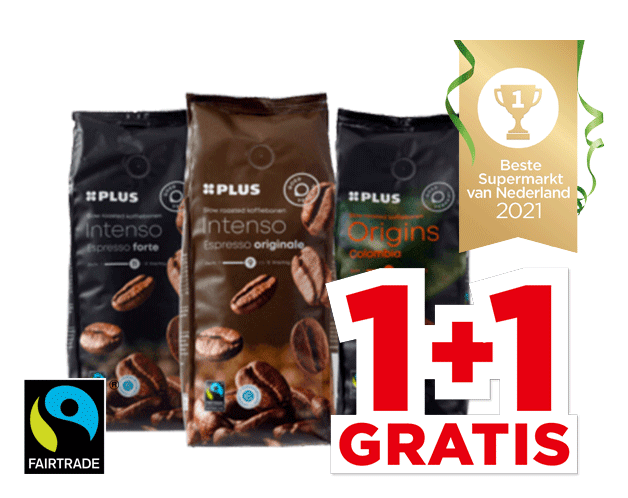 PLUS Slow roast koffiebonen | Bekijk aanbieding