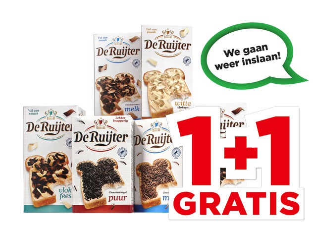 De Ruijter Chocoladehagel of -vlokken | Bekijk aanbieding