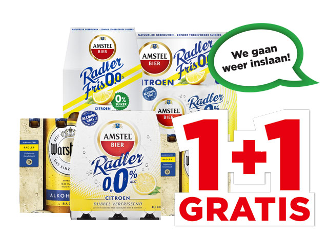 Amstel of Warsteiner Radler 0.0% | Bekijk aanbieding