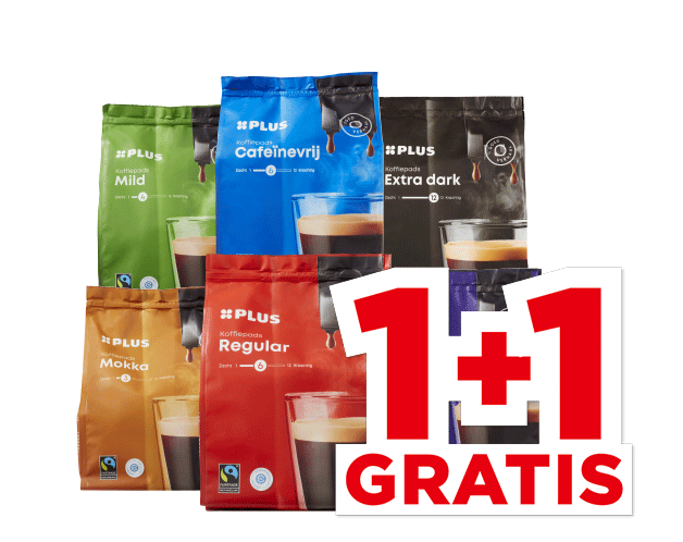 PLUS Koffiepads | Bekijk aanbieding
