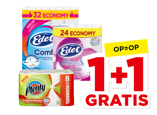 Edet Toiletpapier of Plenty Keukenpapier | Bekijk aanbieding