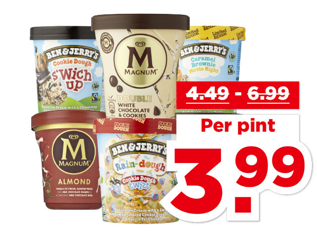 Alle Ben & Jerry’s of Magnum Pints | Bekijk aanbieding