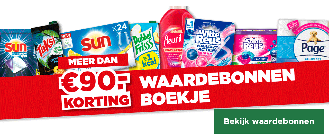 Waardebonnenboekje | meer dan €90.- korting | Bekijk waardebonnen