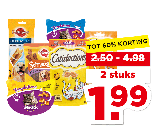 Alle Pedigree, Whiskas of Catisfactions | Bekijk aanbieding