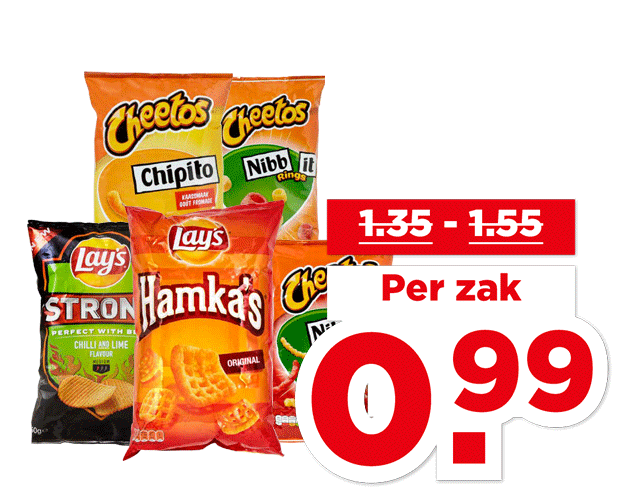 Alle Lay’s Strong of hamka’s of Cheetos | Bekijk aanbieding