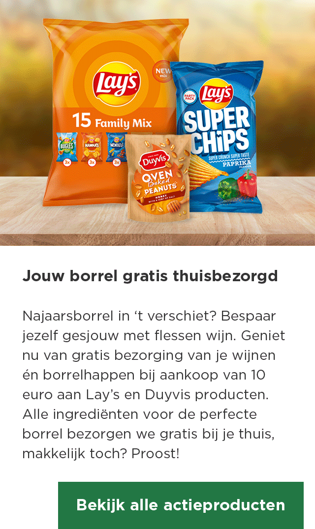 Jouw borrel gratis thuisbezorgd | Bekijk alle actieproducten