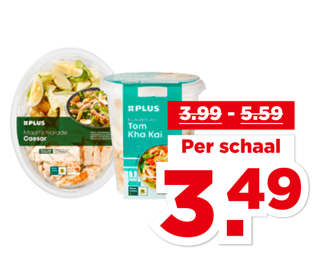 Alle PLUS Maaltijdsalade vis of kip of noedelsoep vis of kip | Bekijk aanbieding