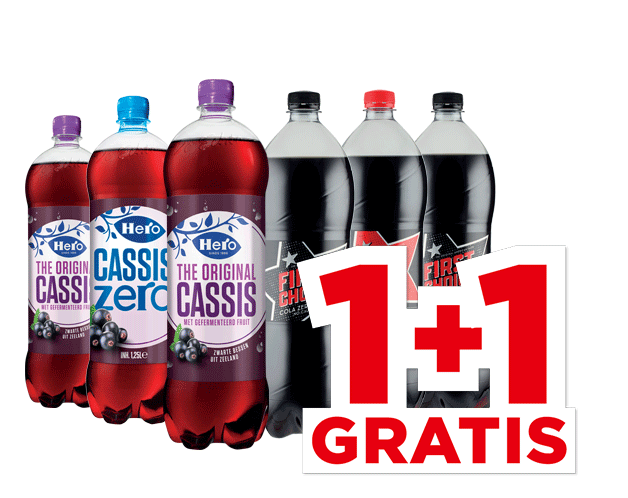 Hero Cassis of First Choice Cola | Bekijk aanbieding