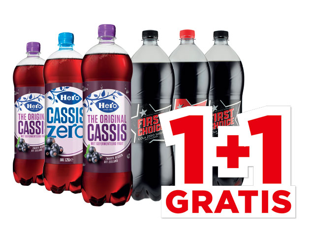 Hero Cassis of First Choice Cola | Bekijk aanbieding