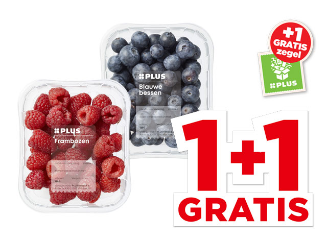 PLUS Blauwe bessen of frambozen | Bekijk aanbieding