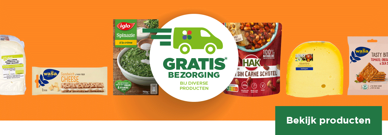 GRATIS bezorging bij diverse producten | Bekijk producten