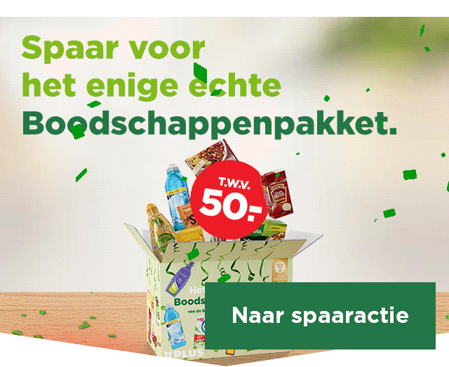 Spaar voor het enige echte Boodschappenpakket | Naar spaaractie