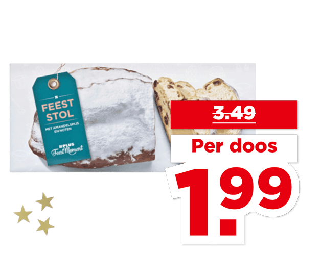 PLUS FeestMoment Feeststol met amandelspijs en noten | Bekijk aanbieding