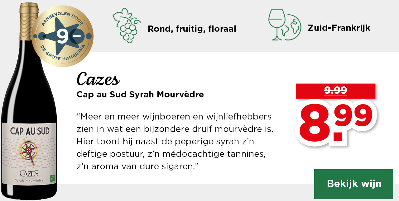Cazes | Cap au Sud Syrah Mourvèdre | van 9.99 voor 8.99 | Bekijk wijn
