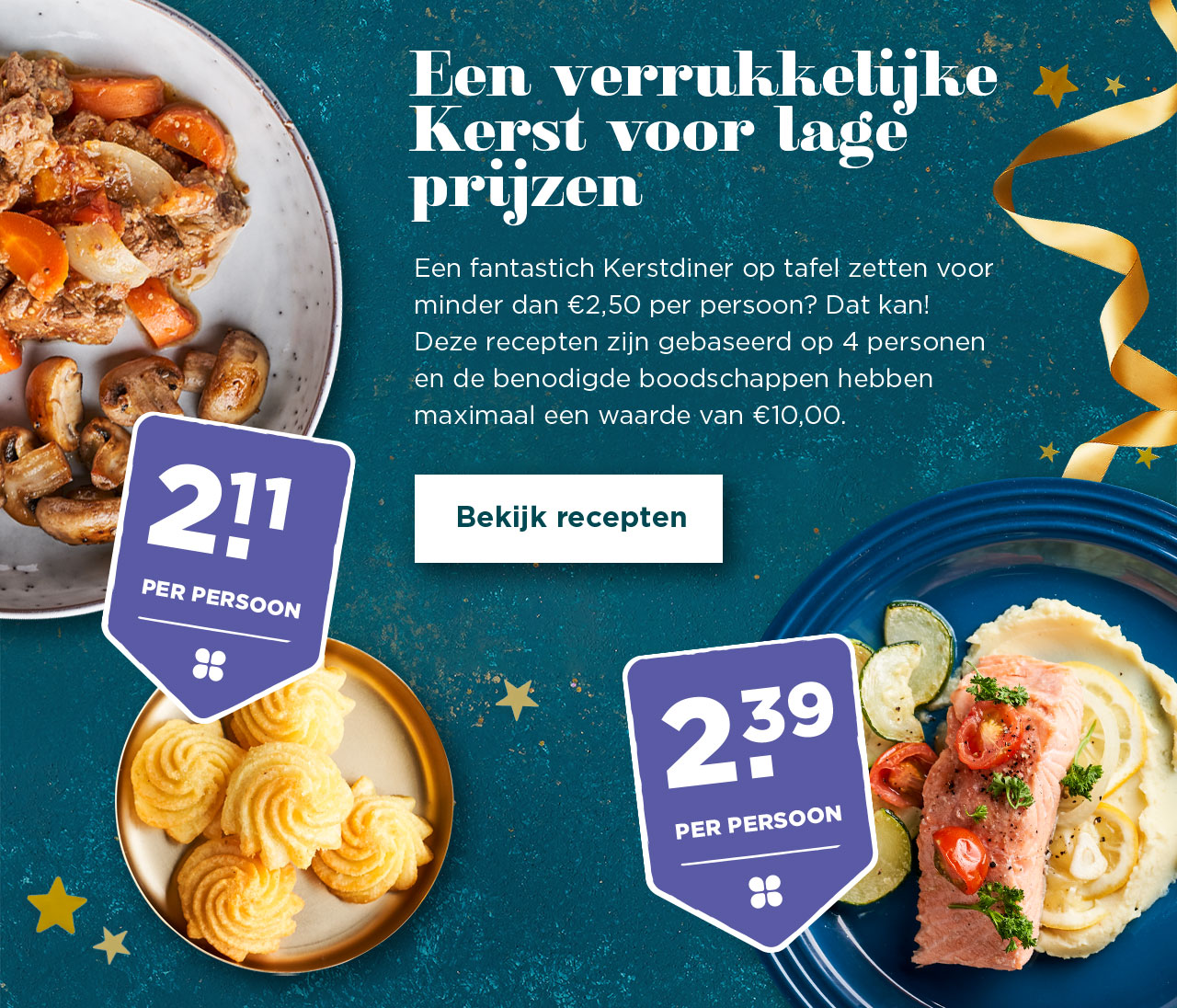 Een verrukkelijke Kerst voor lage prijzen | Bekijk recepten