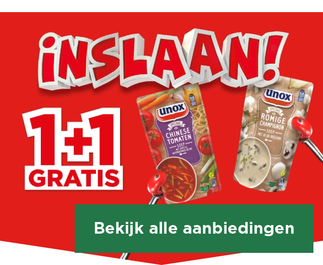 INSLAAN! | 1+1 GRATIS | Bekijk alle aanbiedingen